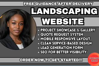 landscaping website design, lawn care website wordpress, gardening website