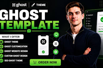 design ghost theme ghost template ghost website design customaization