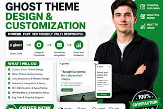 design ghost theme ghost template ghost website design customaization