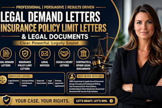 draft legal demand letters, insurance policy limit letters  legal document