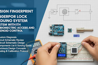 design fingerprint door lock arduino system with biometric access and solenoid