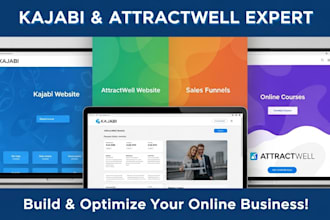 build attractwell website, online course, funnels, CRM automation and coaching