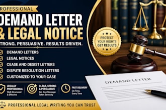 write a powerful demand letter, legal notice, or dispute resolution letter