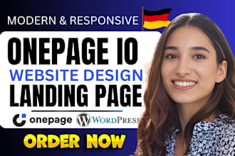 design and redesign responsive one page io website and onepage io landing page