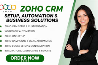 setup zoho CRM workflow automation zoho one zoho creator zoho campaign zoho book
