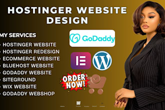 do godaddy hostinger website design wix webshop ionos bluehost ecommerce website
