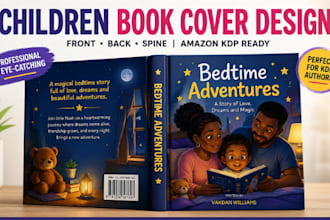 create children book cover, ebook cover, paper back cover and KDP book cover