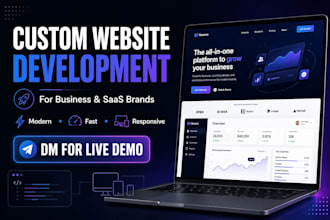 develop saas custom website development as full stack frontend backend developer