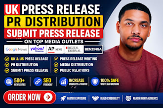 uk press release PR distribution submit press release SEO on top media outlets