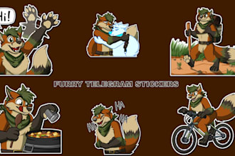do furry stickers or emote telegram sticker discord stickers pack furry badge