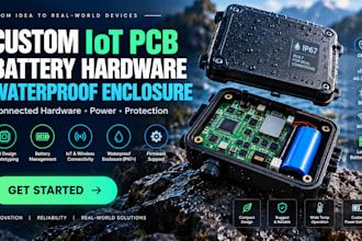 custom iot pcb, battery hardware and waterproof enclosure design solutions