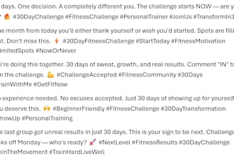 write instagram captions for fitness influencers