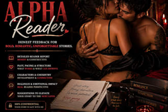 be your alpha reader for romance, dark fiction, kinky and fanfiction stories