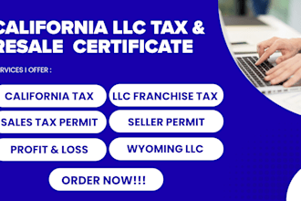 file california tax, seller permit, resale certificate, profit and loss, llc