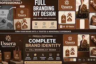do full branding kit brand style guide complete branding visual identity design