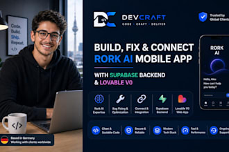 build fix connect rork ai mobile app with supabase backend and lovable v0