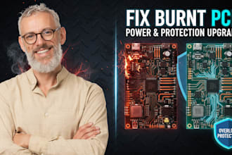 fix burnt or damaged pcb with reinforced power and protection design