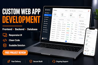 develop custom ai saas web app, saas web application, full stack development