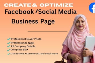 create and optimize face book  page and social media pages