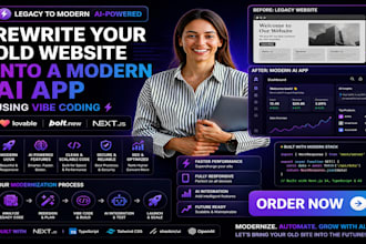 rewrite your old website into a modern ai app using vibe coding