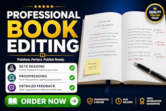 edit your book and provide detailed beta reading feedback
