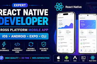build react native app ios android cross platform mobile app react native expo