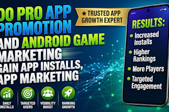 do pro mobile app promotion, android game marketing app installs, app marketing