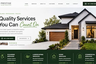 squarespace contractor website cleaning service landscaping home service website