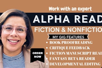 alpha read fiction and nonfiction book, provide a honest detail readers report