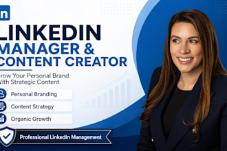 be your linkedin manager and content creator for personal branding
