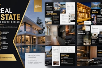 design modern real estate flyer, brochure and property listing
