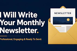 write a professional monthly newsletter for your chuch