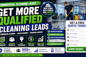 generate commercial cleaning, office cleaning, janitorial service leads for busi