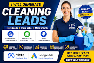 generate commercial cleaning leads, residential cleaning, office cleaning leads