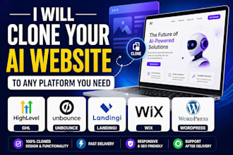 clone your ai website to ghl unbounce landingi wix wordpress