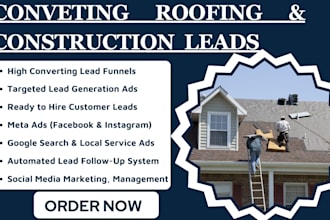 generate roofing lead, solar lead, roofing, real estate lead construction leads