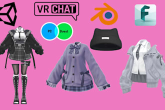 design custom vrchat avatar clothing PC quest