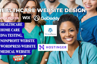design healthcare, home care nonprofit dna testing, website on wordpress website