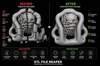 repair stl files fix mesh errors and make models and fix non manifold mesh error