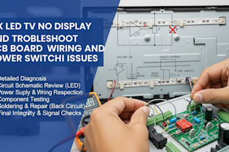 fix led tv no display and troubleshoot pcb board wiring and power issues
