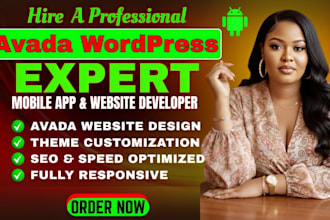 design or customize avada wordpress website, fix avada theme wordpress website