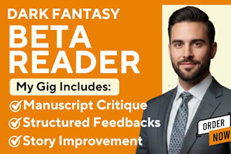 do thorough beta reading on dark fantasy novels