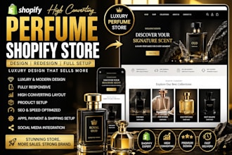 design luxury perfume shopify store oud fragrance and cologne website that sells