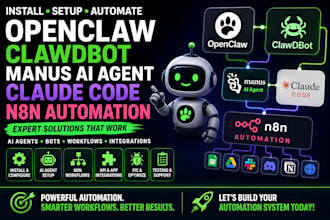 install openclaw setup clawdbot manus ai agent claude code expert n8n automation