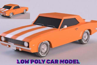 create low poly 3d car models and vehicles for your game