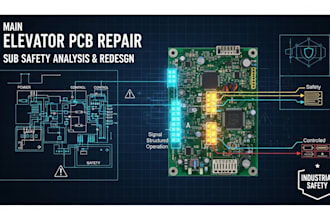 repair elevator pcb with safety circuit analysis and redesign