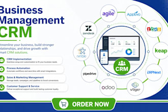 setup agile crm apptivo zoho keap erpnext vtiger odoo pipedrive nimble zendesk