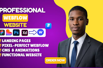 redesign, develop webflow website, convert figma to webflow setup cms collection