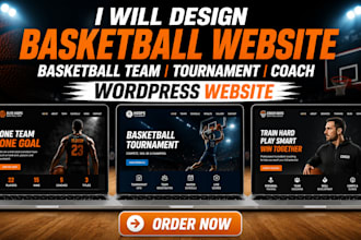 design basketball website basketball team tournament coach wordpress website