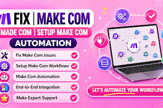 fix make com, made com, make expert, setup make com automation